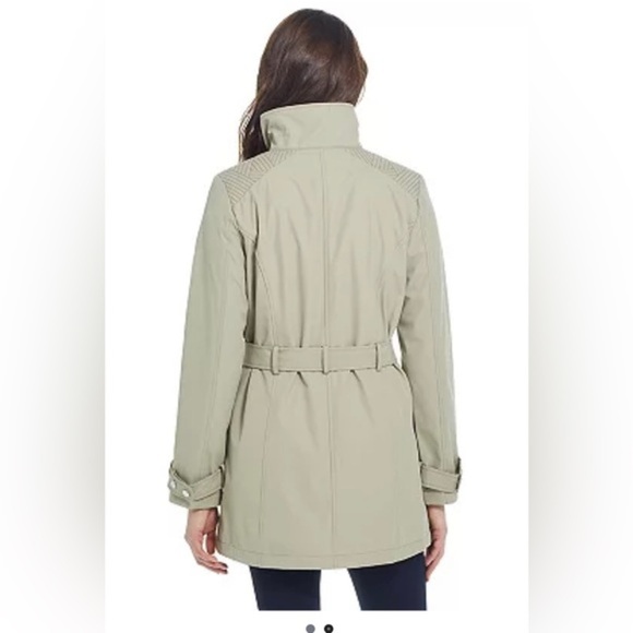 Weatherproof Weathercast Dark Beige Modern Trench Coat, Size Small, new - Picture 2 of 3